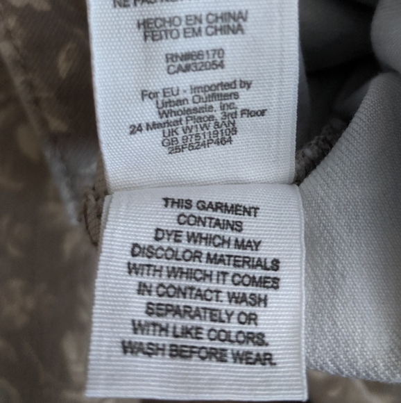 Free People Beige Floral Skinny Jeans Size 27 - Picture 7 of 7